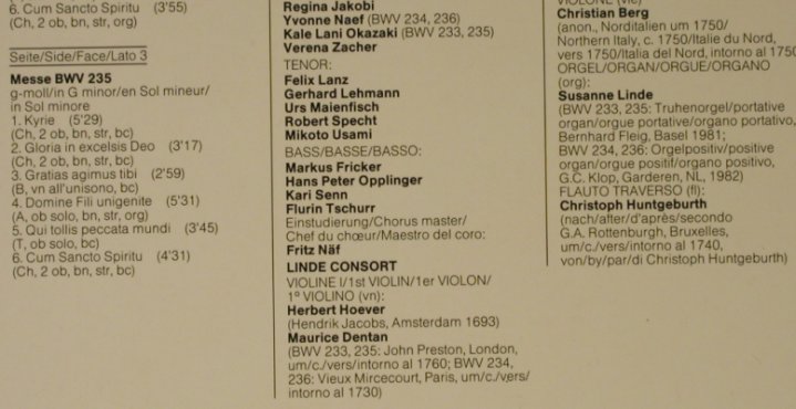 Bach,Johann Sebastian: Messen BWV233-236,Foc, EMI / Relexe(27 0029 3), D, 1984 - 2LP - L2416 - 7,50 Euro