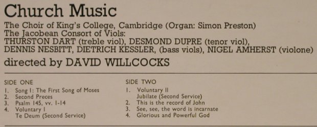 Gibbons,Orlando: Tudor Church Music, Argo(ZK 8), UK, Ri, 1977 - LP - L2421 - 6,00 Euro
