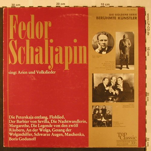 Schaljapin,Fedor: singt Arien und Volkslieder, TopClassic(TC 9036), D,  - LP - L2454 - 6,00 Euro