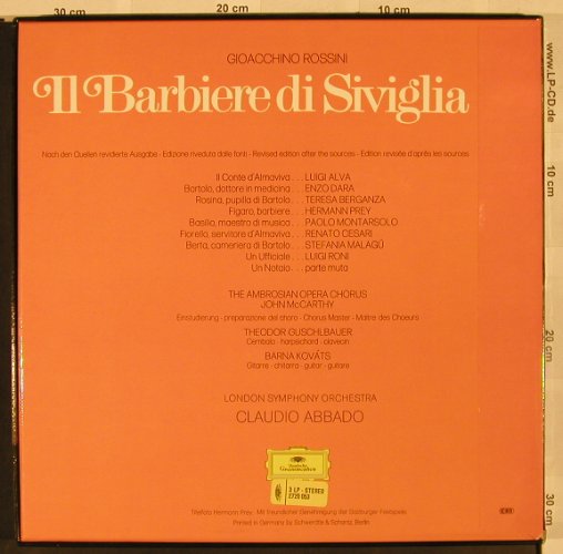 Rossini,Gioacchino: Il Babiere di Seviglia,Box, D.Gr.(2720 053), D,  - 3LP - L2469 - 14,00 Euro