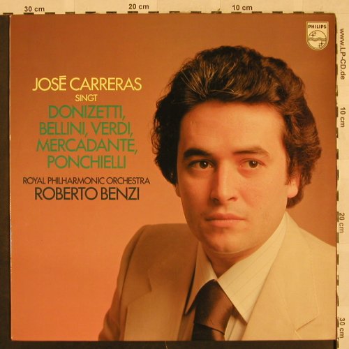 Carreras,Jose: singt Donizetti,Bellini,Verdi....., Philips(9500 203), NL,  - LP - L2478 - 5,00 Euro