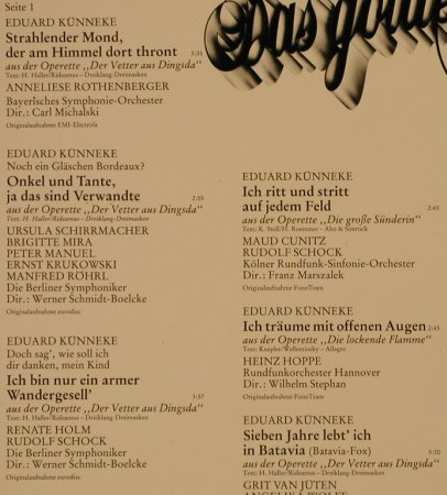 V.A.Das goldene Operetten Archiv: 19 - K - Eduard Künnecke, Mercato (29 318 3), D, 1983 Typ: LP Best.-Nr.: L2486 Preis: 5,50 Euro