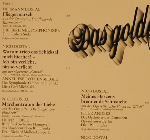 V.A.Das goldene Operetten Archiv:  5 - D - Nico Dostal, Mercato (29 304 3), D, 1983 Typ: LP Best.-Nr.: L2488 Preis: 5,50 Euro