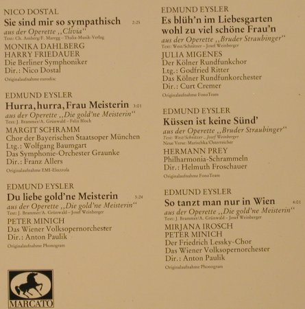 V.A.Das goldene Operetten Archiv:  6 - D, E - N.Dostal, Edmund Eysler, Mercato (29 305 0), D, 1983 Typ: LP Best.-Nr.: L2490 Preis: 5,50 Euro