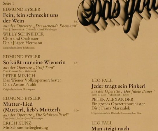 V.A.Das goldene Operetten Archiv:  7  - E, F - Edmond Eysler,Leo Fall, Mercato (29306 8), D, 1983 Typ: LP Best.-Nr.: L2492 Preis: 5,50 Euro