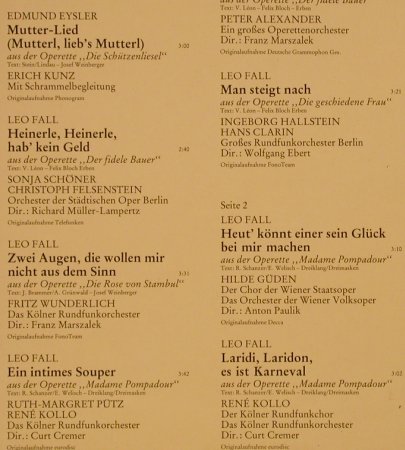 V.A.Das goldene Operetten Archiv:  7  - E, F - Edmond Eysler,Leo Fall, Mercato(29306 8), D, 1983 - LP - L2492 - 5,50 Euro