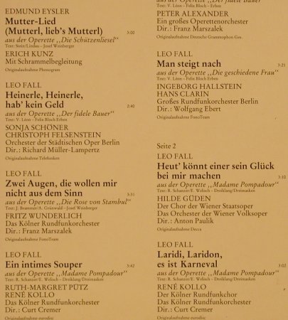 V.A.Das goldene Operetten Archiv:  7  - E, F - Edmond Eysler,Leo Fall, Mercato (29306 8), D, 1983 Typ: LP Best.-Nr.: L2492 Preis: 5,50 Euro