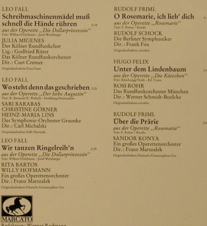 V.A.Das goldene Operetten Archiv:  8  - F - Leo Fall,Hugo Felix,Friml, Mercato (29 307 6), D, 1983 Typ: LP Best.-Nr.: L2495 Preis: 5,50 Euro