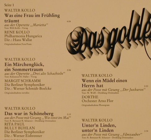 V.A.Das goldene Operetten Archiv: 17  - K - Walter Kollo, Mercato(29 316 7), D, 1983 - LP - L2497 - 5,50 Euro