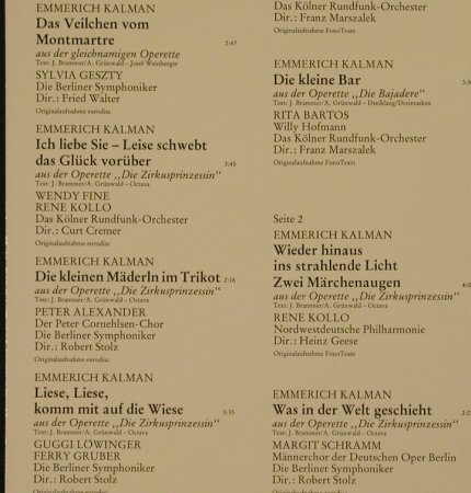 V.A.Das goldene Operetten Archiv: 15  - K - Emmerich Kálmán, Mercato(29 314 2), D, 1983 - LP - L2499 - 5,50 Euro