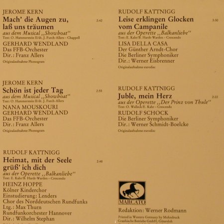 V.A.Das goldene Operetten Archiv: 16  - K - Kander,Katscher...J.Kern, Mercato (29 315 9), D, 1983 Typ: LP Best.-Nr.: L2500 Preis: 5,50 Euro