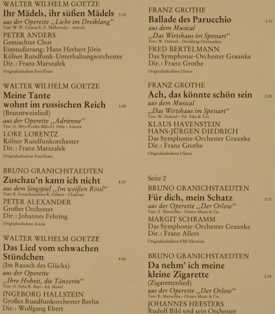 V.A.Das goldene Operetten Archiv: 10  - G,H -Robert Gilbert.J.Hermann, Mercato (29 309), D, 1983 Typ: LP Best.-Nr.: L2504 Preis: 5,50 Euro