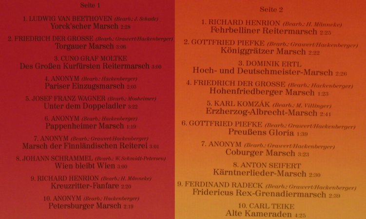 V.A.Die schönsten Märsche: Blasorchester derBerliner Philharm., D.Gr. (40 748 6), D, DSC Typ: LP Best.-Nr.: L2508 Preis: 5,50 Euro