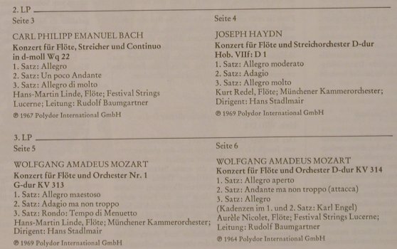 V.A.Große Flötenkonzerte: Telemann,Vivaldi,Sammartini,Blavet., D.Gr.(2720 102), D,Ri,Box,  - 3LP - L2533 - 7,50 Euro