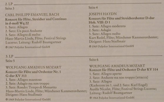 V.A.Große Flötenkonzerte: Telemann,Vivaldi,Sammartini,Blavet., D.Gr. (2720 102), D,Ri,Box Typ: 3LP Best.-Nr.: L2533 Preis: 7,50 Euro