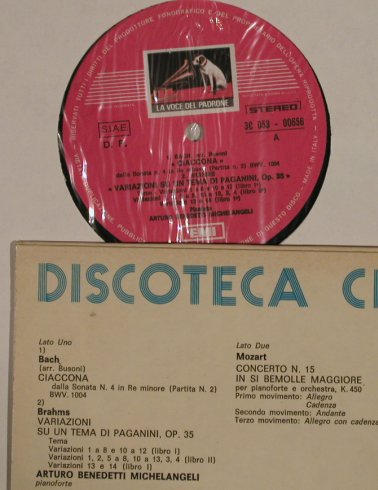 Benedetti,Arturo "Michelangeli": Bach, Brahms, Mozart, EMI(C 053-00 656), I,  - LP - L2538 - 6,00 Euro