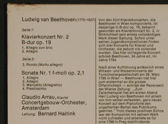 Beethoven,Ludwig van: Klavierkonzert Nr.2 B-Dur, Philips(6566 027), NL,  - LP - L2550 - 6,00 Euro