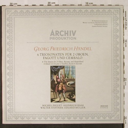 Händel,Georg Friedrich: 6 Triosonaten Für 2Oboen,Fagott & C, Archiv,Musterplatte(2533 045), D, 1970 - LP - L2583 - 9,00 Euro