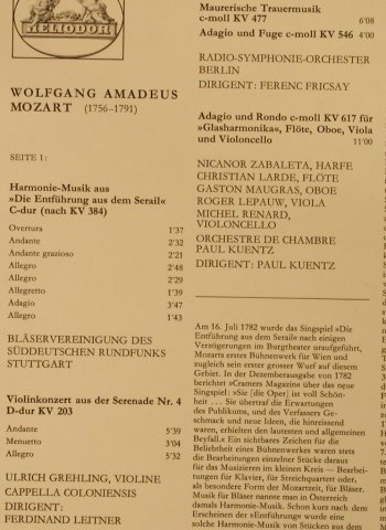Mozart,Wolfgang Amadeus: Mozart Raritäten, Heliodor(2548 049), D,Ri, 1966 - LP - L2600 - 6,50 Euro