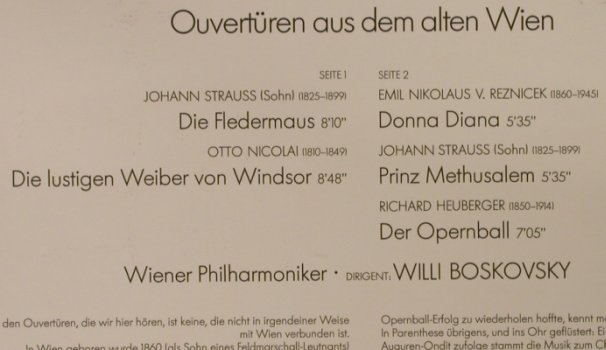 V.A.Ouvertüren aus dem alten Wien: Die Federmaus ...Der Opernball, Decca(6.411866), D, Ri,  - LP - L2603 - 4,00 Euro