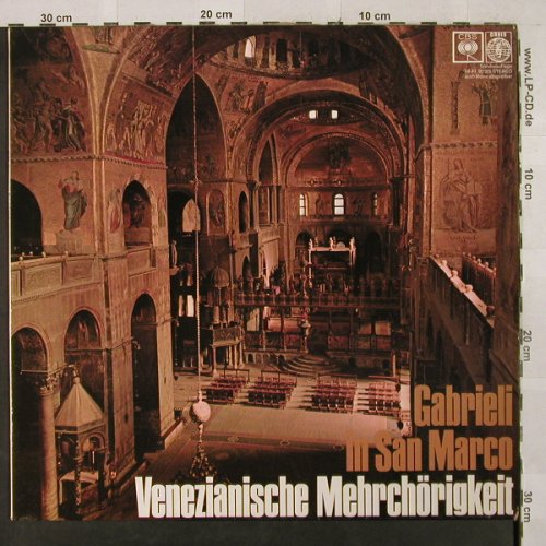 Gabrieli,Giovanni: Venezianische Mehrchörigkeit, CBS (92 205), D, Ri, 1967 Typ: LP Best.-Nr.: L2639 Preis: 5,00 Euro