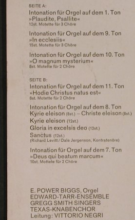 Gabrieli,Giovanni: Venezianische Mehrchörigkeit, CBS (92 205), D, Ri, 1967 Typ: LP Best.-Nr.: L2639 Preis: 5,00 Euro