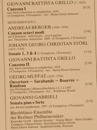 Berliner Philharmoniker: Musik für Blechbläser, D.Gr.(2532 066), D, 1982 - LP - L2648 - 5,00 Euro