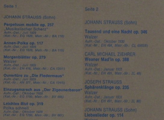 Krauss,Clemens: dirigiert Johann Strauss (hist.), Dacapo(C 053-01 534), D,  - LP - L2693 - 6,00 Euro