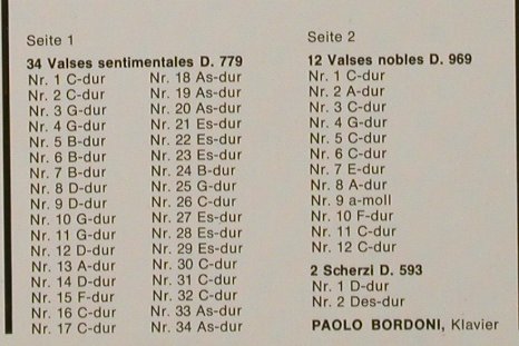 Schubert,Franz: Vales nobles et sentimentales, EMI(057-18 211), D, 1977 - LP - L2738 - 6,00 Euro