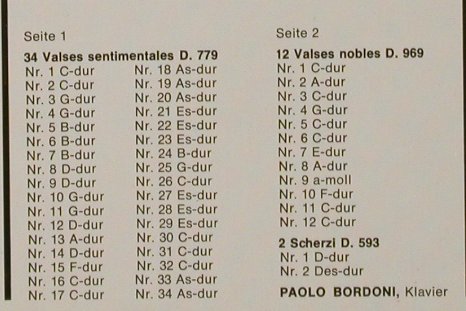 Schubert,Franz: Vales nobles et sentimentales, EMI (057-18 211), D, 1977 Typ: LP Best.-Nr.: L2738 Preis: 6,00 Euro