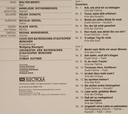 Gluck,Christoph Willibald: Der Betrogene Kadi, Foc, EMI(C 065-28 834 Q), D, 1975 - LP - L2746 - 6,00 Euro