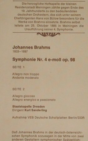 Brahms,Johannes: Sinfonie Nr.4 e-moll op.98, Eurodisc(64 049), D,Club Ed.,  - LP - L2803 - 5,00 Euro