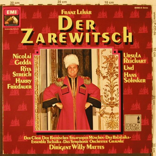 Lehar,Franz: Der Zarewitsch-Gesamtaufn., Foc, Sonocord/EMI(26 063-8), D,, 1982 - 2LP - L2853 - 7,50 Euro