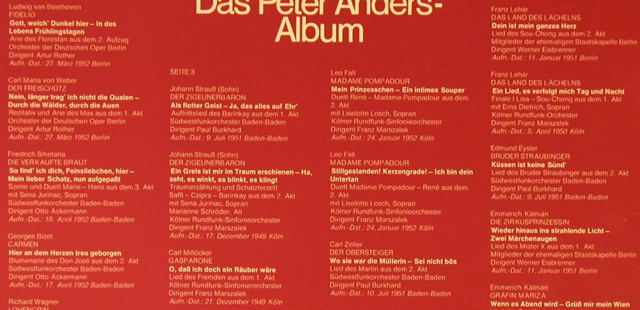 Anders,Peter: Erinnerungen an einen grossen Tenor, Dacapo (C 147-29 142/43), D,Foc Typ: 2LP Best.-Nr.: L2863 Preis: 9,00 Euro
