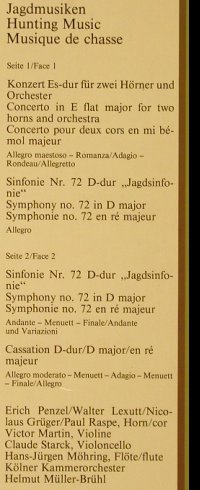 Haydn,Joseph: Jagdmusiken-Sinf.Nr.72 D-dur, Schwann Musica Mundi (VMS 1205), D, Ri, 1979 Typ: LP Best.-Nr.: L2876 Preis: 6,00 Euro
