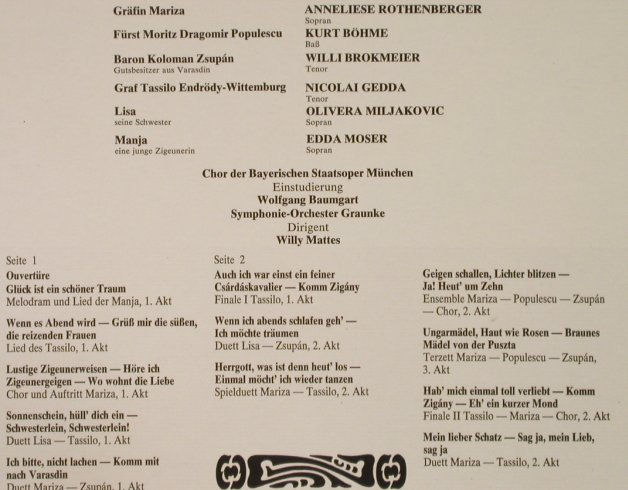 Kalman,Emmerich: Gräfin Mariza - Gr.Querschnitt, EMI (28 692-2), D, ClubEd., 1972 Typ: LP Best.-Nr.: L2887 Preis: 5,00 Euro