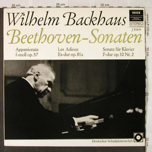 Beethoven,Ludwig van: Sonaten Nr.57,26,6 Wilhelm Backhaus, Decca/DSC(J 516/6), D,  - LP - L2913 - 7,50 Euro