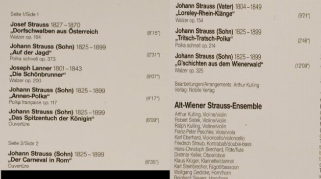 V.A.Dorfschwalben aus Österreich: Josef Strauss,Lanner..., Intercord (26 840-9), D, Club Ed, 1983 Typ: LP Best.-Nr.: L2925 Preis: 6,00 Euro