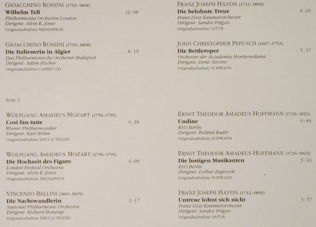 V.A.Zauber der Overtüre: Die schönsten klassischen Vorspiele, Sonocord(26 521-5), D,Box,  - 3LP - L2928 - 7,50 Euro