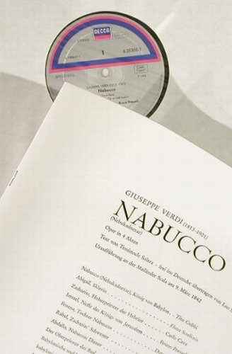 Verdi,Giuseppe: Nabucco, Box (1965), Decca (6.35300 EX), D,Ri Typ: 3LP Best.-Nr.: L2938 Preis: 14,00 Euro
