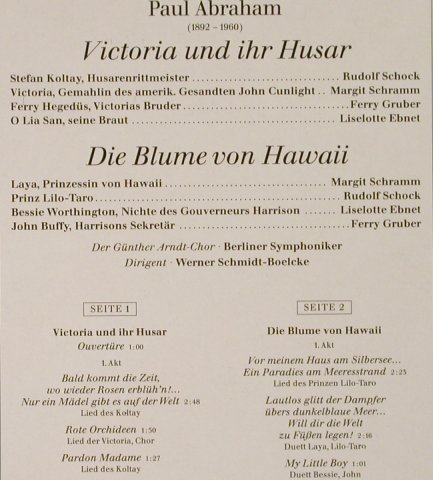 Abraham,Paul: Viktoria & ihr Husar/Blume von Hawa, Eurodisc/Ariola(26 543-9), D, 1987 - LP - L2973 - 6,00 Euro
