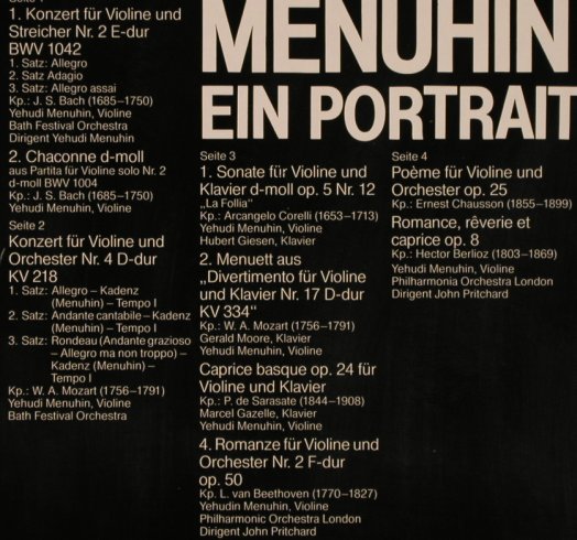 Menuhin,Yehudi: Ein Portrait, Foc, DSC-Ed., EMI(38 942 9), D,  - 2LP - L2993 - 7,50 Euro