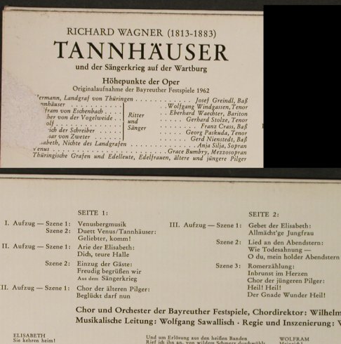 Wagner,Richard: Tannhäuser-Höhepunkte, sealed/vg+, Philips(837 025 GY), D,  - LP - L3003 - 5,00 Euro