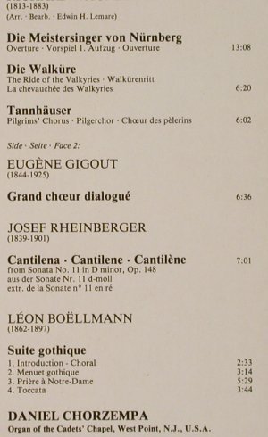 Wagner,Richard / E.Gigout/Rheinsb.: Pilgerchor, Works for Organ, Philips(416 159-1), NL, 1984 - LP - L3008 - 6,00 Euro