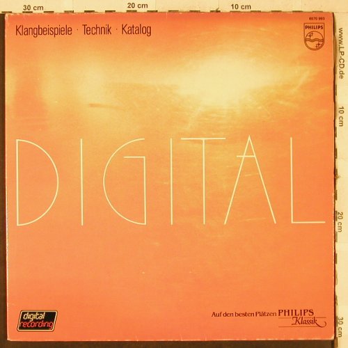 V.A.Digital: Klangbeispiele,Technik,Katalog,Foc, Philips (6570 993), NL, 1981 Typ: LP Best.-Nr.: L3010 Preis: 4,00 Euro