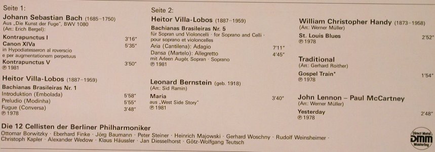 12 Cellisten der Berliner Philharm.: Classics meet Pops, Commerzbank/Teldec(16.45044), D, 1989 - LP - L3017 - 6,00 Euro