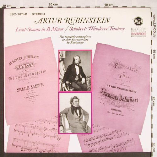 Rubinstein,Artur: Liszt:Sonata In B Moll/Schubert:Wan, RCA Victor Dynagroove (LSC 2871-B), D Typ: LP Best.-Nr.: L301 Preis: 9,00 Euro