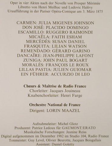 Bizet,Georges: Carmen,Box, Erato/RCA(ZL 30920), D, 1984 - 3LP - L3035 - 12,50 Euro
