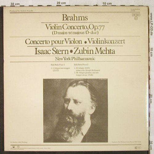 Brahms,Johannes: Violin Concerto, op.77, Foc, CBS(76836), NL, 1979 - LP - L3038 - 6,00 Euro