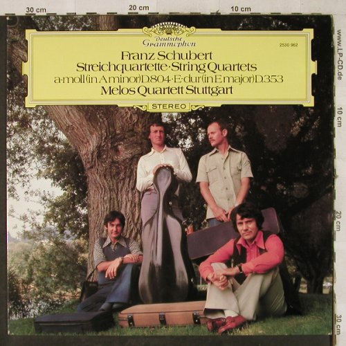 Schubert,Franz: Streichquartette D.353,804, D.Gr. (2530 962), D, 1975 Typ: LP Best.-Nr.: L3051 Preis: 6,00 Euro